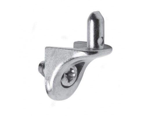 ME02 Полкодержатель для деревянной полки с фиксацией и евровинтом, никель 1 шт.