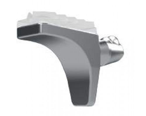 MV64 Полкодержатель для стекла, со штоком, цинк, цвет никель 1 шт.