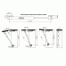 Газовый подъемник мебельный Firmax 100N 3,2-3,5кг (комплект из 4 частей + саморезы) 1 ком.