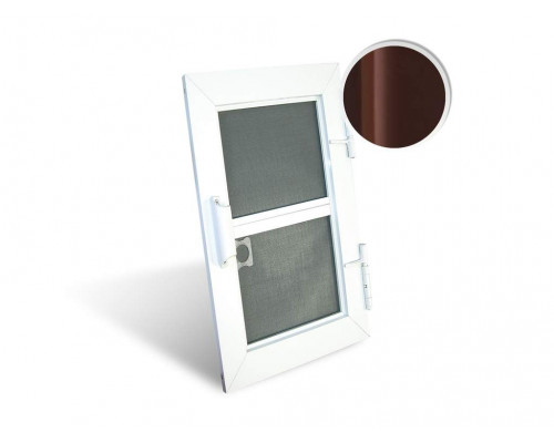 Москитная дверь в сборе, коричневая