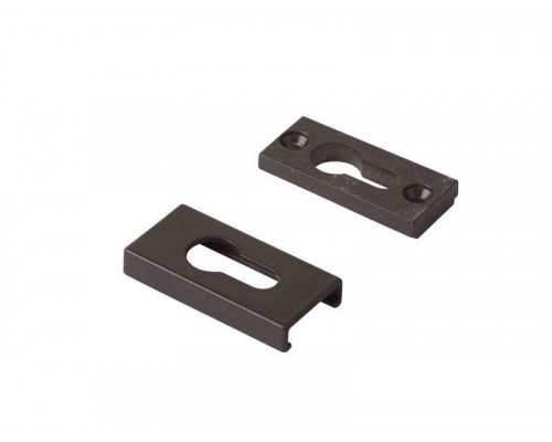 Накладка алюминиевая прямоуг. на профильный цилиндр, коричневый RAL8019