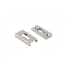 Накладка алюминиевая прямоугольная на профильный цилиндр Серебристый