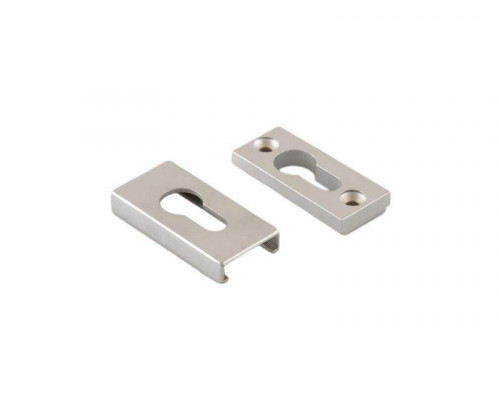 Накладка алюминиевая прямоугольная на профильный цилиндр Серебристый