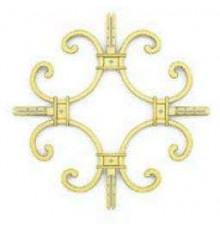 Вензель "Цветок" Germanella золотая