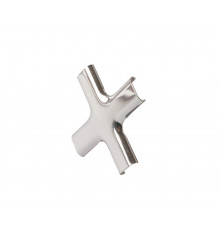 Накладка декоративная крестовая Germanella серебро (гладкая)