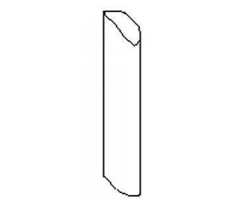 Накладка декоративная нижней петли на створке, коричневая 1 шт.