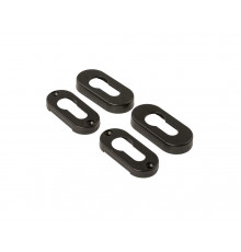 Накладки овальные Elementis PZ, антрацит RAL7016 пластик ( 2 накладки + 2 подкладки)