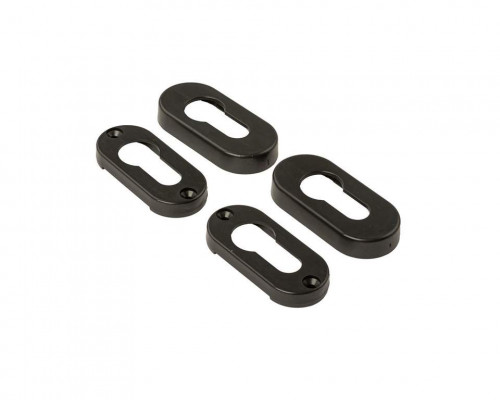 Накладки овальные Elementis PZ, антрацит RAL7016 пластик ( 2 накладки + 2 подкладки)