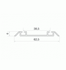 Направляющая нижняя, алюминий, L=5800 мм, латтерия тач. 1 шт.