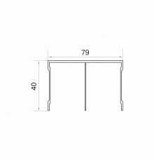 Направляющая верхняя, алюминий, L=5800 мм, черный муар. 1 шт.