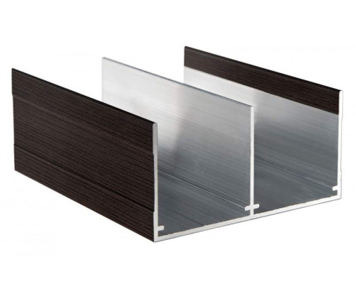 Направляющая верхняя, алюминий в ПВХ, L=5900 мм, венге темный с тиснением. 1 шт.