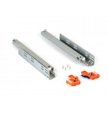 Направляющие скрытого монтажа Firmax (полного выдвижения) L=350мм, для ЛДСП 16 мм с доводчиком, (2 направляющие + 2 крепления) 1 ком.