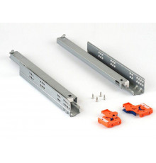 Направляющие скрытого монтажа Firmax (полного выдвижения) L=500мм, для ЛДСП 16 мм с доводчиком, (2 направляющие + 2 крепления) 1 ком.