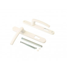 Нажимной гарнитур ALFA 28/85 подпруж. RAL 9016 белый (2 винта) 1 ком.