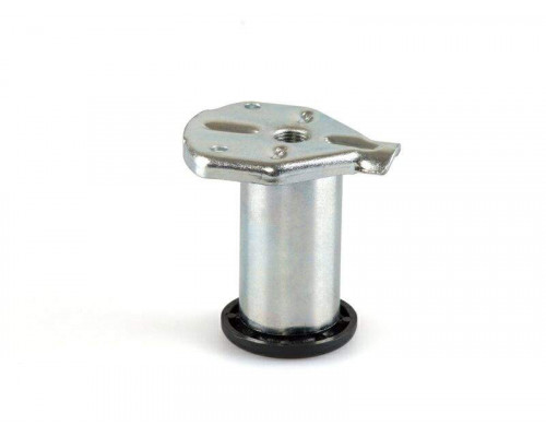 Ножка накладная регулируемая для шкафа H=60мм,пластиковым подпятником, сталь, замак 1 шт.