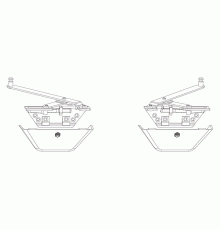 Ножницы откидные для SKB-S/SE, комплект белый