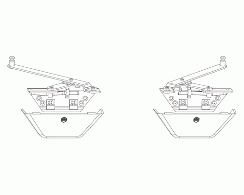 Ножницы откидные для SKB-S/SE, комплект белый