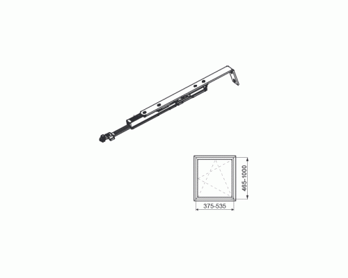 Ножницы поворотно-откидные, 375-535 мм, Европаз