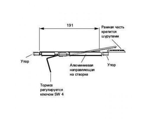 Ограничитель поворота створки 191 1 шт.