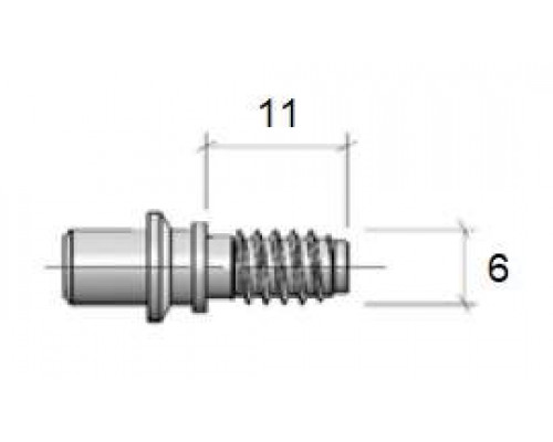 PV23 Дюбель евровинт для SI20, L=11мм, цинк