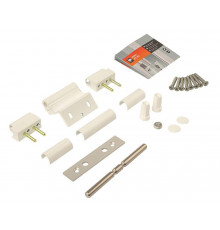 Петля Dr.Hahn KT-RV 3-х секц. в фурнитурный паз, белый RAL9016 для VEKA