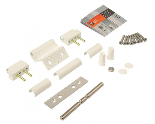 Петля Dr.Hahn KT-RV 3-х секц. в фурнитурный паз, белый RAL9016 для VEKA