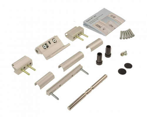 Петля Dr.Hahn KT-RV 3-х секц. в фурнитурный паз, серебро EV1