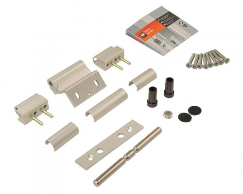 Петля Dr.Hahn KT-RV 3-х секц. в фурнитурный паз, серебро EV1 для VEKA