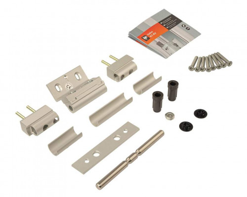 Петля Dr.Hahn KT-RV 3-х секц. в фурнитурный паз, серебро EV1 для VEKA