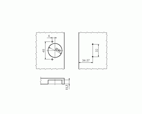 Петля Firmax для угловых дверей 45° Slide-on, угол открывания 110°, 48 мм, шуруп, сталь 1 шт. Петля Firmax для угловых дверей 45° Slide-on, угол открывания 110°, 48 мм, шуруп, сталь 1 шт.