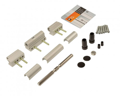 Петля Maxbar KT-RN 3-х секц. 16.5-26 мм, Серебро EV1