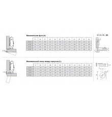 Петля для смежных дверей DTC Pivot Star Anyway Clip-on, с доводчиком, угол открывания 110, 48мм