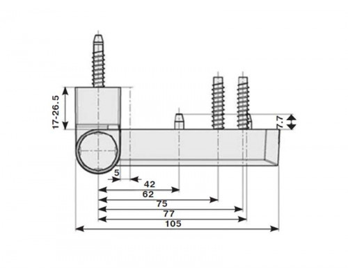 Петля дверная Maxbar PS27 (23-26,5/105-42) RAL9016 E, Белый Петля дверная Maxbar PS27 (23-26,5/105-42) RAL9016 E, Белый