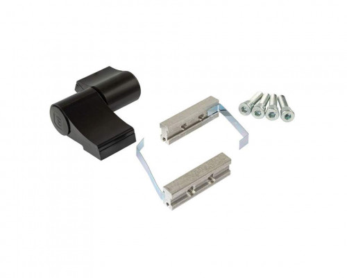 Петля двер. подшип. ELEMENTIS new, 2-х секционная, м/о 67, креп. на хол. профиль, черн. мат. RAL9005S 1 шт.