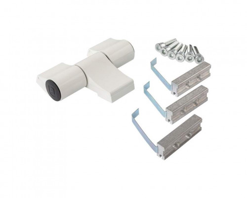 Петля двер. подшип. ELEMENTIS new, 3-х секционная, м/о 67, креп. на хол. профиль, белая RAL9016 1 шт.