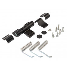 Петля двер. подшип. ELEMENTIS new, 3-х секционная, м/о 67, креп. на хол. профиль, черн. мат. RAL9005S