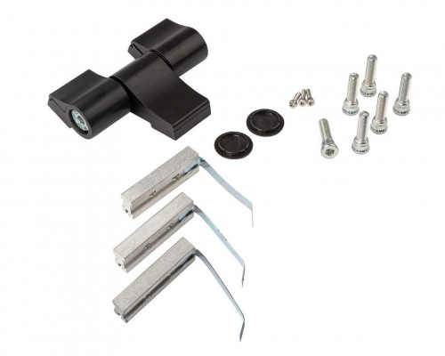 Петля двер. подшип. ELEMENTIS new, 3-х секционная, м/о 67, креп. на хол. профиль, черн. мат. RAL9005S