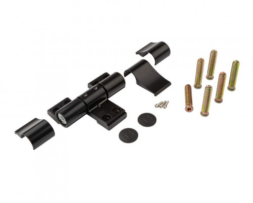 Петля двер. подшип. ELEMENTIS new, 3-х секционная, м/о 67, креп. на тепл. профиль, черн. мат. RAL9005S