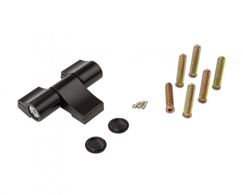 Петля двер. подшип. ELEMENTIS new, 3-х секционная, м/о 67, креп. на тепл. профиль, черн. мат. RAL9005S