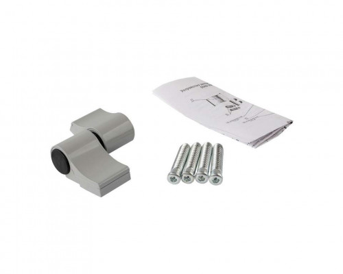 Петля двер.втул. 2-х секц. NEW, м/о 62, крепл. на тепл. профиль, серебр. RAL9006