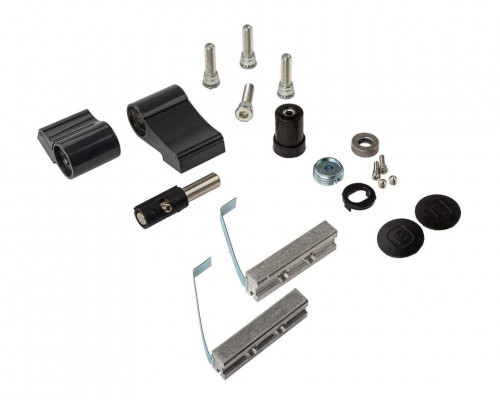 Петля двер. втулочн. ELEMENTIS, 2-х секционная, м/о 63, креп. на хол. профиль, антрацит 7016