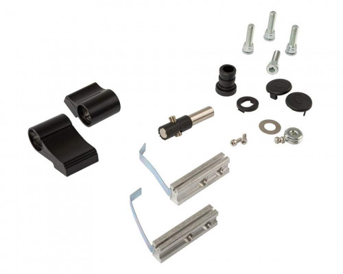 Петля двер. втулочн. ELEMENTIS, 2-х секционная, м/о 63, креп. на хол. профиль, черн. мат. RAL9005S