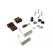 Петля двер. втулочн. ELEMENTIS, 2-х секционная, м/о 63, креп. на хол. профиль, корич. RAL8017