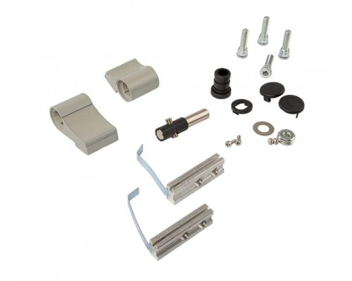 Петля двер. втулочн. ELEMENTIS, 2-х секционная, м/о 63, креп. на хол. профиль, серебр. RAL9006