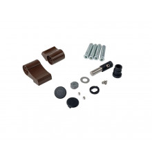 Петля двер. втулочн. ELEMENTIS, 2-х секционная, м/о 63, креп. на тепл. профиль, корич. RAL8017