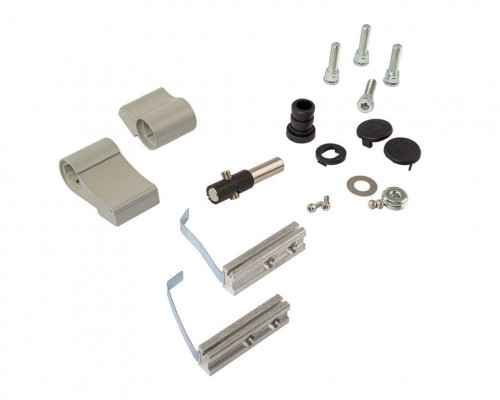 Петля двер. втулочн. ELEMENTIS, 2-х секционная, м/о 63, креп. на тепл. профиль, серебр. RAL9006