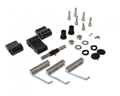 Петля двер. втулочн. ELEMENTIS, 3-х секционная, м/о 63, креп. на хол. профиль, антрацит 7016