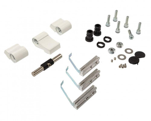 Петля двер. втулочн. ELEMENTIS, 3-х секционная, м/о 63, креп. на хол. профиль, белая RAL9016