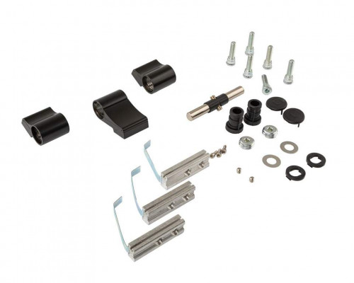 Петля двер. втулочн. ELEMENTIS, 3-х секционная, м/о 63, креп. на хол. профиль, черн. мат. RAL9005S