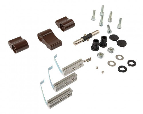 Петля двер. втулочн. ELEMENTIS, 3-х секционная, м/о 63, креп. на хол. профиль, корич. RAL8017